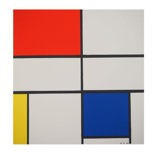 Piet Mondrian, Composition in blue, red and yellow