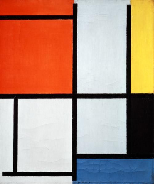 Piet Mondrian, Composition in black, red, yellow and grey